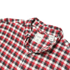 CHAPS Mens Red & Black Check Shirt L Classic Button-Down Long Sleeve Cotton