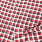 CHAPS Mens Red & Black Check Shirt L Classic Button-Down Long Sleeve Cotton