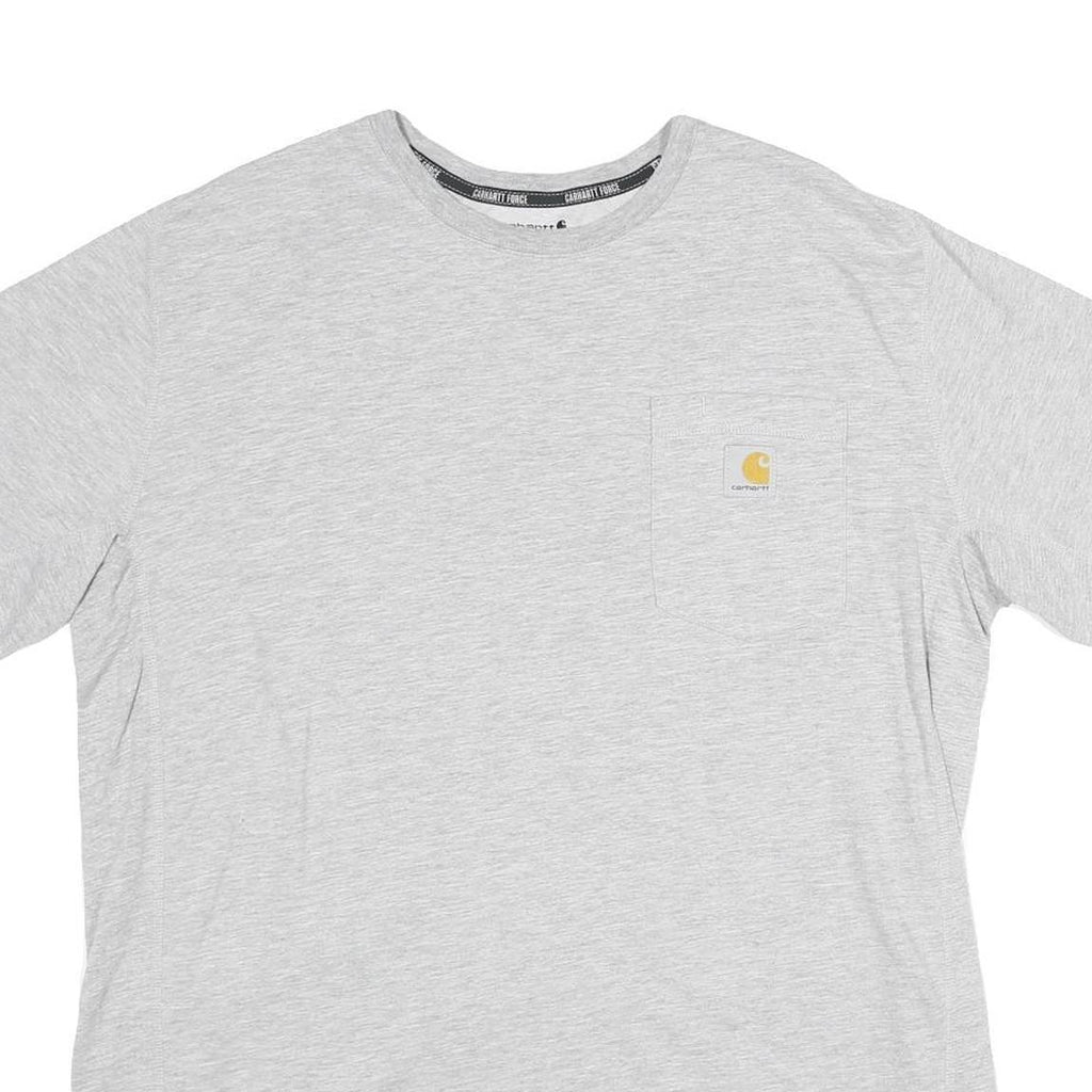 CARHARTT Mens Grey Pocket T-Shirt L Short Sleeve Crew Neck Cotton Blend Casual