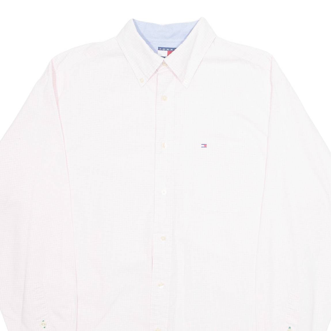 TOMMY HILFIGER Mens Shirt Pink Gingham Long Sleeve M
