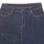 FUBU Womens Blue Denim Mini Cotton Skirt S Casual Streetwear Urban