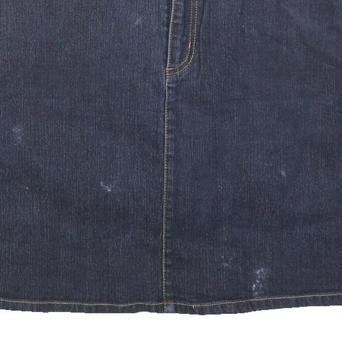 FUBU Womens Blue Denim Mini Cotton Skirt S Casual Streetwear Urban