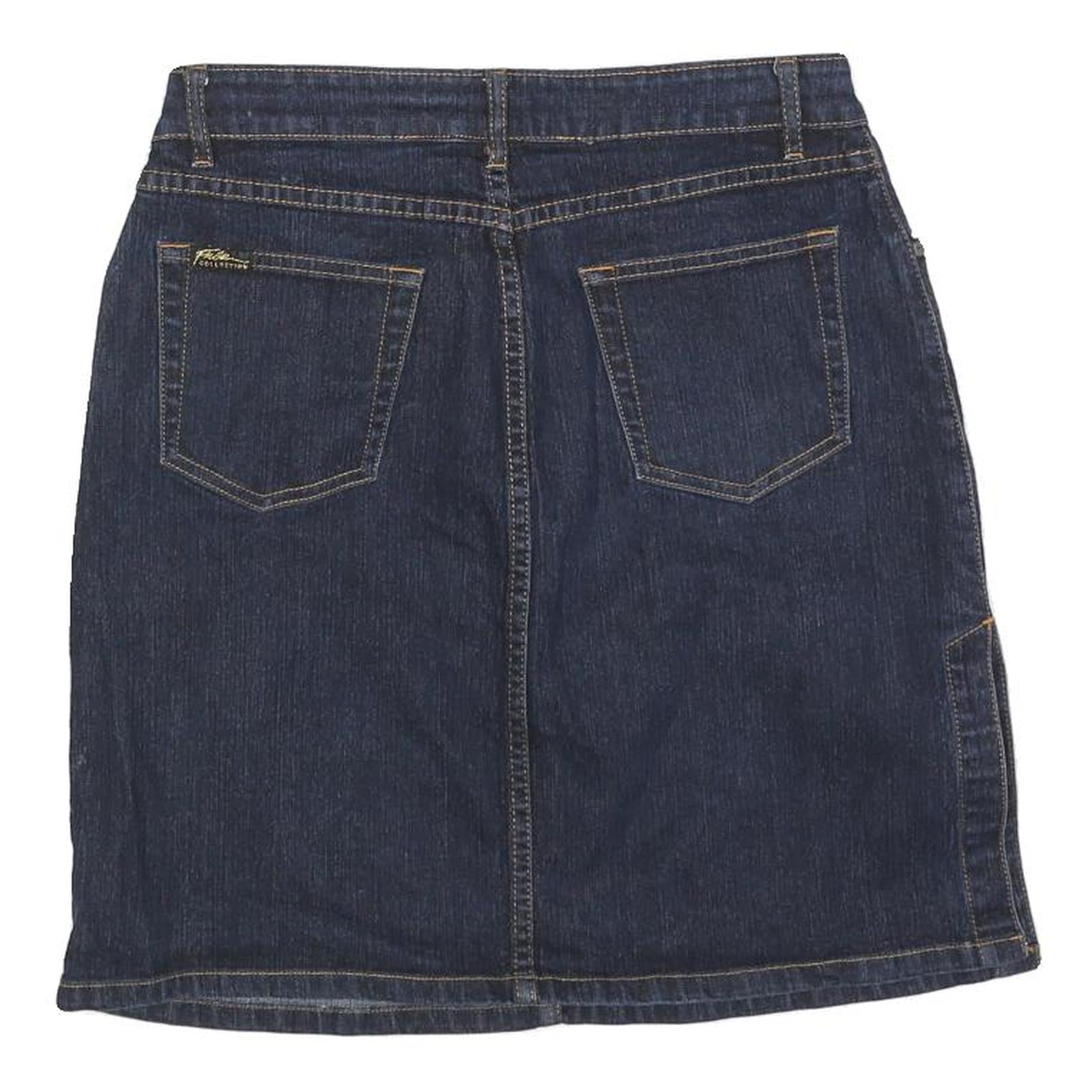 FUBU Womens Blue Denim Mini Cotton Skirt S Casual Streetwear Urban