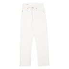 LEVI'S 501 BIG E Jeans Womens White Regular Straight W23 L26