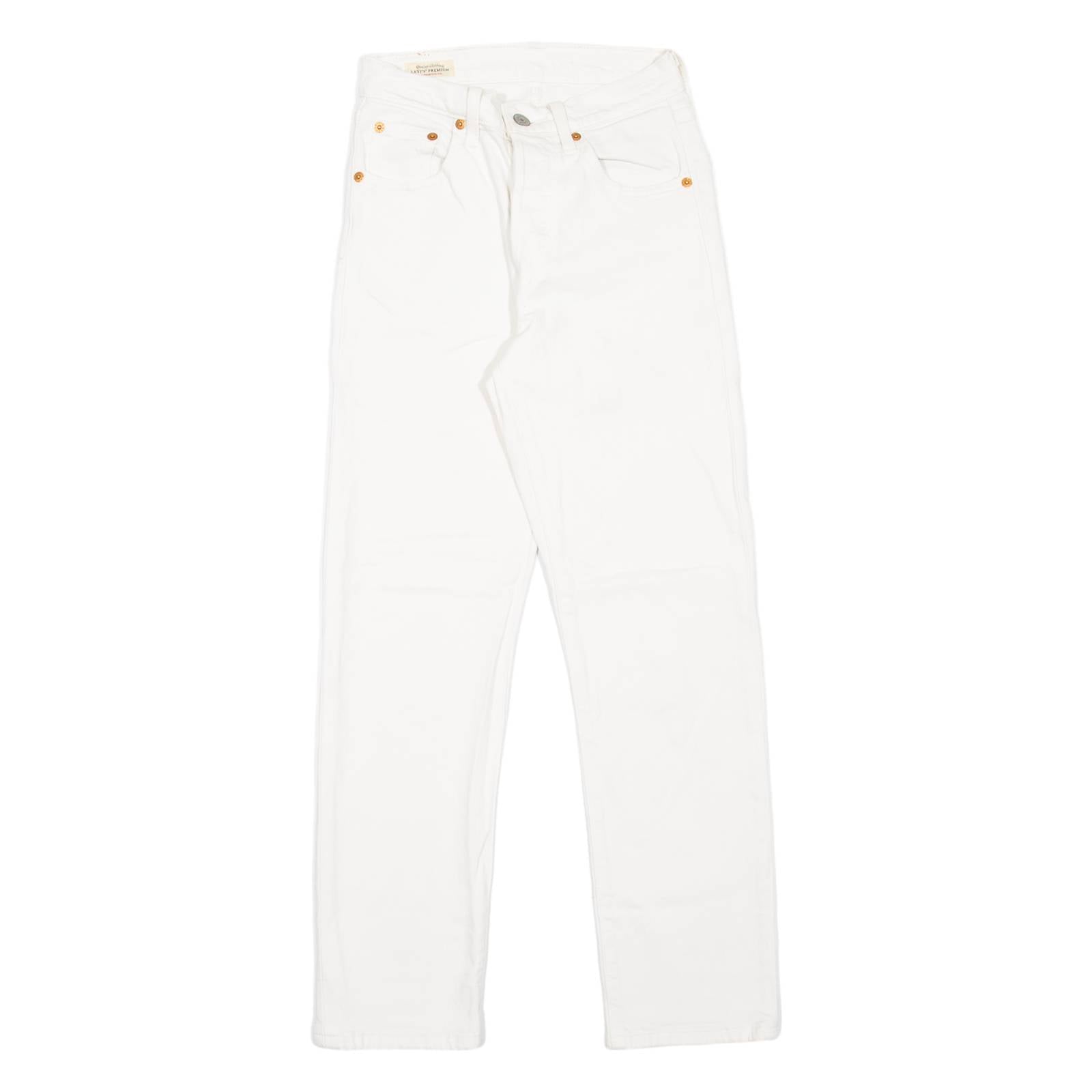 LEVI'S 501 BIG E Jeans Womens White Regular Straight W23 L26