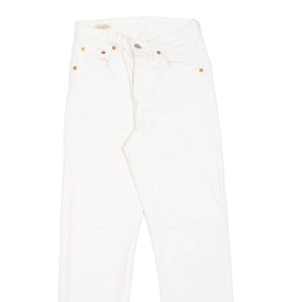 LEVI'S 501 BIG E Jeans Womens White Regular Straight W23 L26