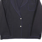 WEINBERG Womens Black Button Wool Jacket M Classic Tailored Plain Button Up