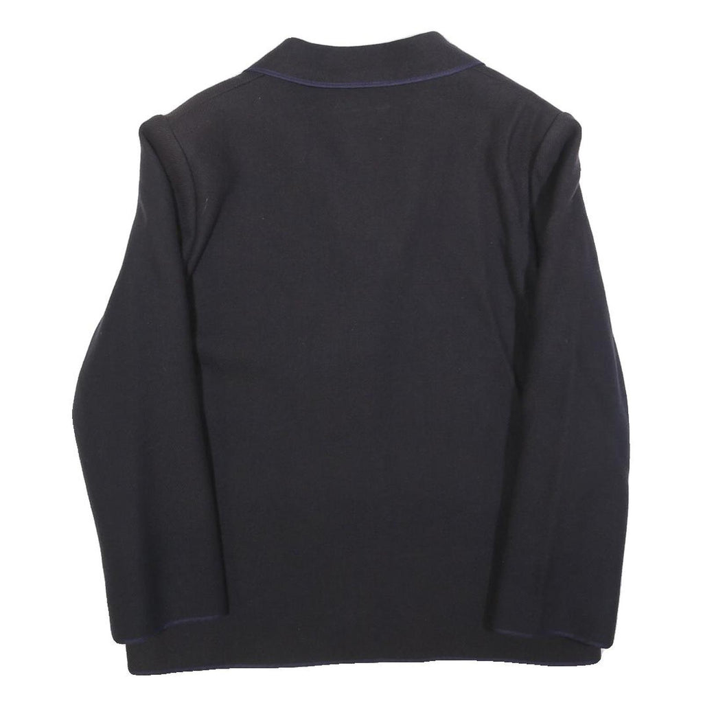 WEINBERG Womens Black Button Wool Jacket M Classic Tailored Plain Button Up