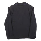 WEINBERG Womens Black Button Wool Jacket M Classic Tailored Plain Button Up