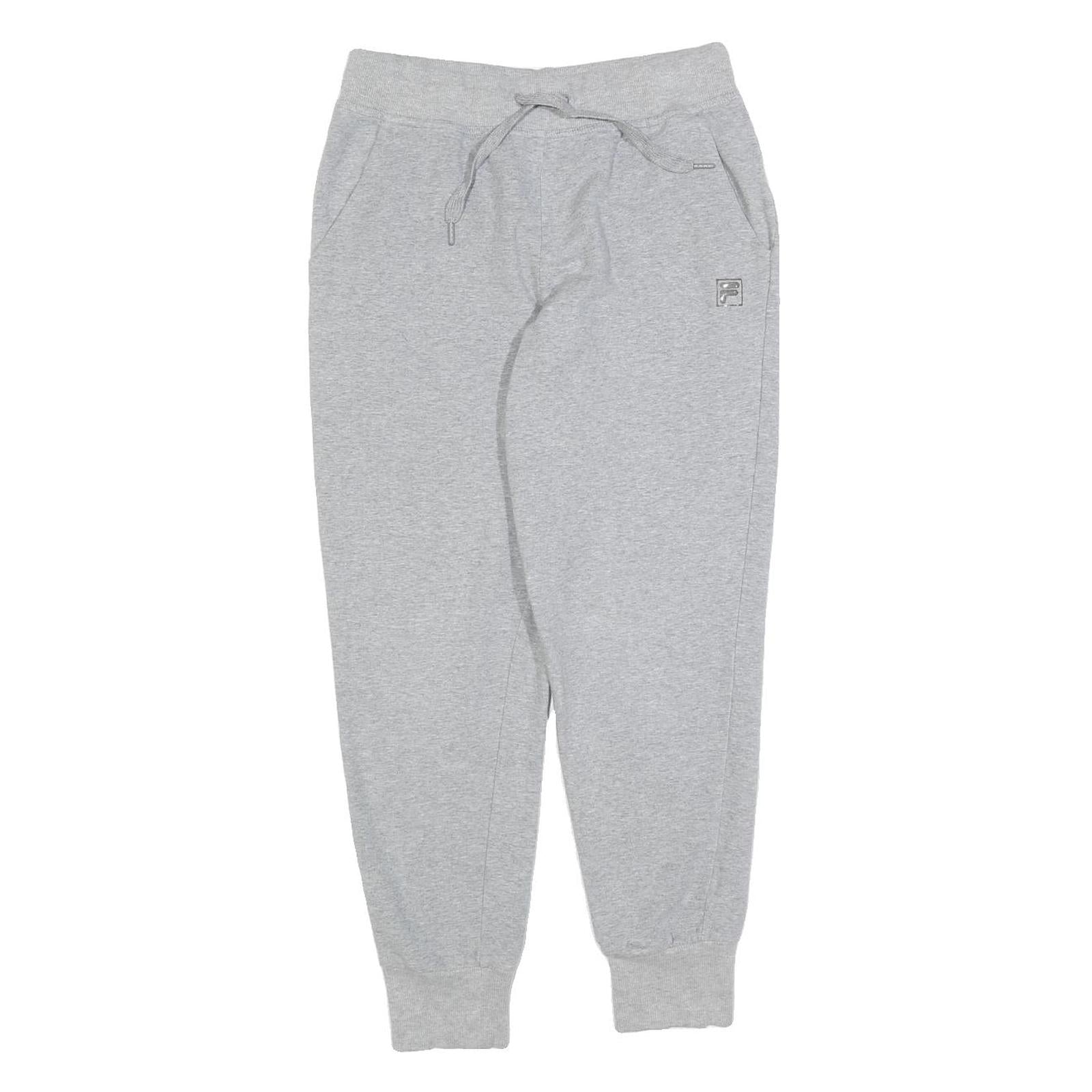 FILA Womens Joggers Grey Slim Tapered S W26 L26 Cotton Blend Comfortable Casual