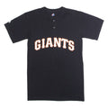 MAJESTIC San Francisco Giants #15 Hunter Mens T-Shirt Black USA Button Neck S