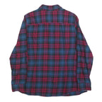 TOMMY HILFIGER Womens Blue & Red Check Shirt XL Casual Cotton Blend Button