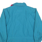 LONDON FOG Womens Blue & Brown Casual Zip Jacket M Polyester Blend Lightweight