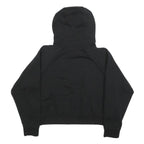 NIKE Womens Black Cotton Blend Pullover Hoodie S Graphic Print Casual