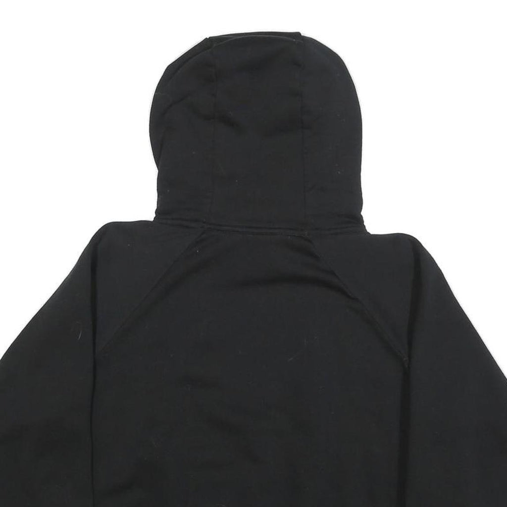 NIKE Womens Black Cotton Blend Pullover Hoodie S Graphic Print Casual