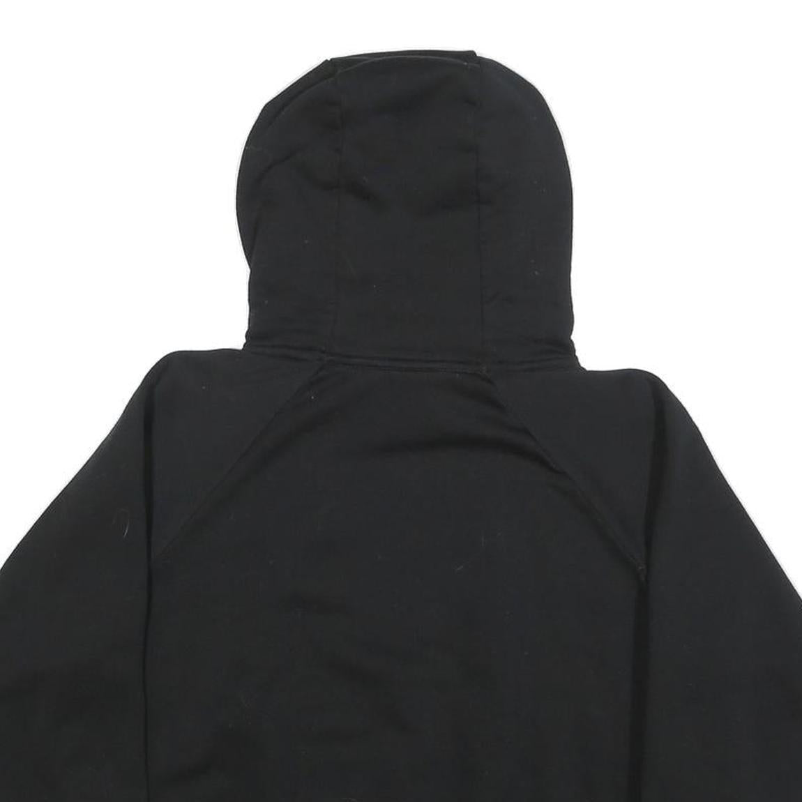 NIKE Womens Black Cotton Blend Pullover Hoodie S Graphic Print Casual