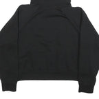 NIKE Womens Black Cotton Blend Pullover Hoodie S Graphic Print Casual