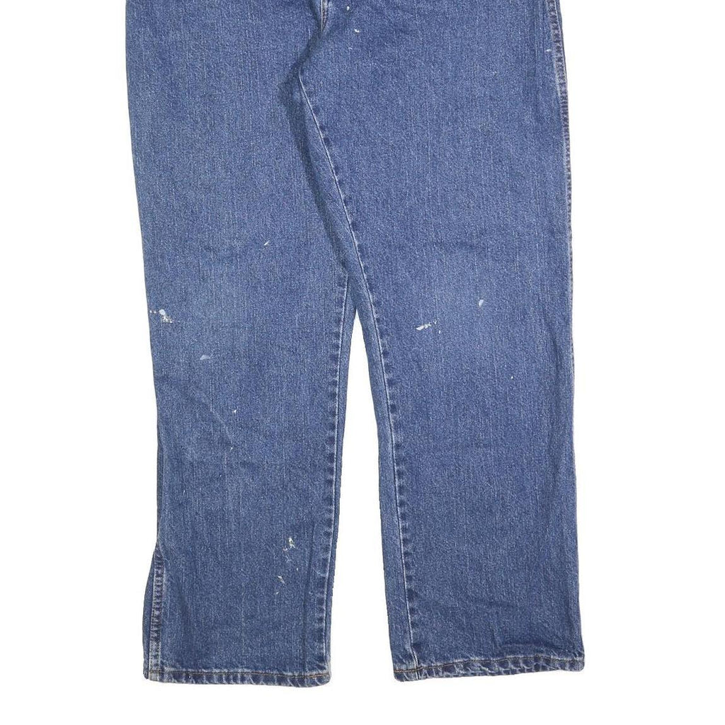 DICKIES Mens Blue Relaxed Straight Denim Light W36 L30 Workwear Zip Jeans