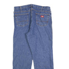 DICKIES Mens Blue Relaxed Straight Denim Light W36 L30 Workwear Zip Jeans