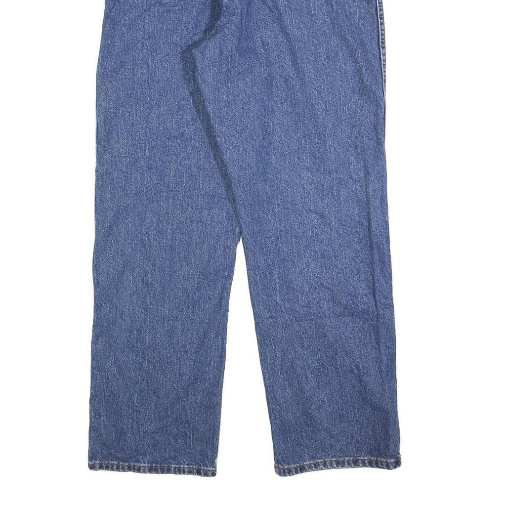 DICKIES Mens Blue Relaxed Straight Denim Light W36 L30 Workwear Zip Jeans