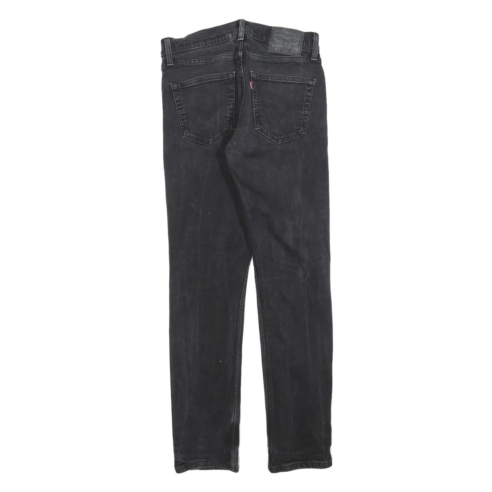 LEVI'S 511 Slim Mens Black Slim Skinny Denim Medium W32 L32 Stretch Cotton Blend