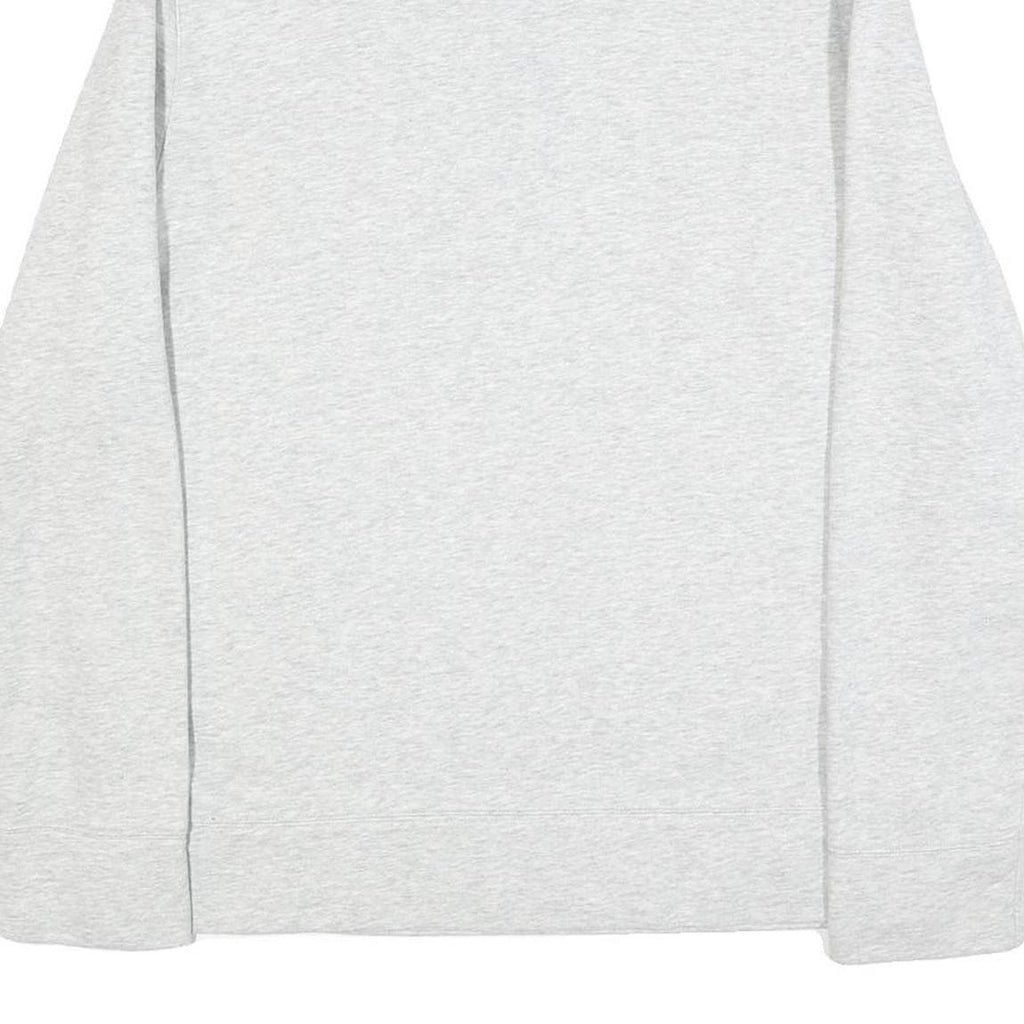 NAUTICA Mens Grey & Navy Quarter Zip Sweatshirt L Cotton Blend Pullover Casual