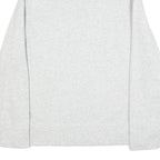 NAUTICA Mens Grey & Navy Quarter Zip Sweatshirt L Cotton Blend Pullover Casual