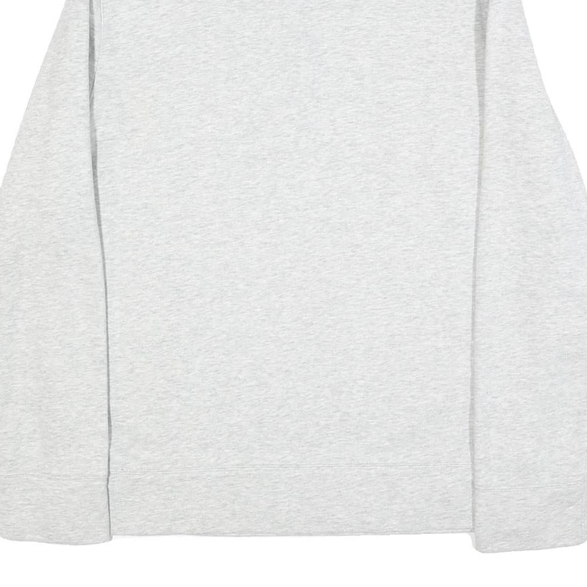 NAUTICA Mens Grey & Navy Quarter Zip Sweatshirt L Cotton Blend Pullover Casual