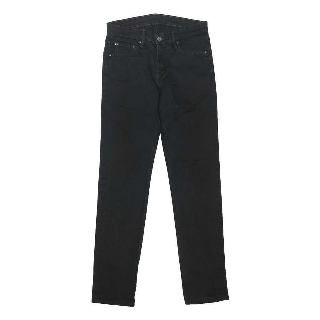 LEVI'S Mens Black Regular Straight Denim Cotton Blend Jeans W30 L32 Classic