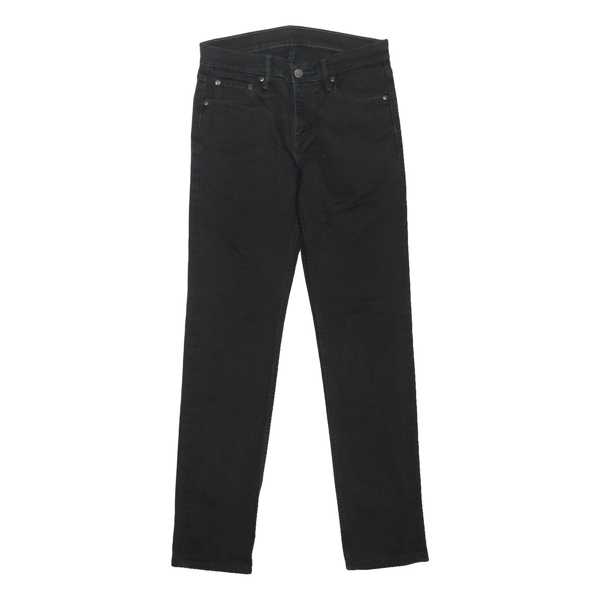 LEVI'S Mens Black Regular Straight Denim Cotton Blend Jeans W30 L32 Classic