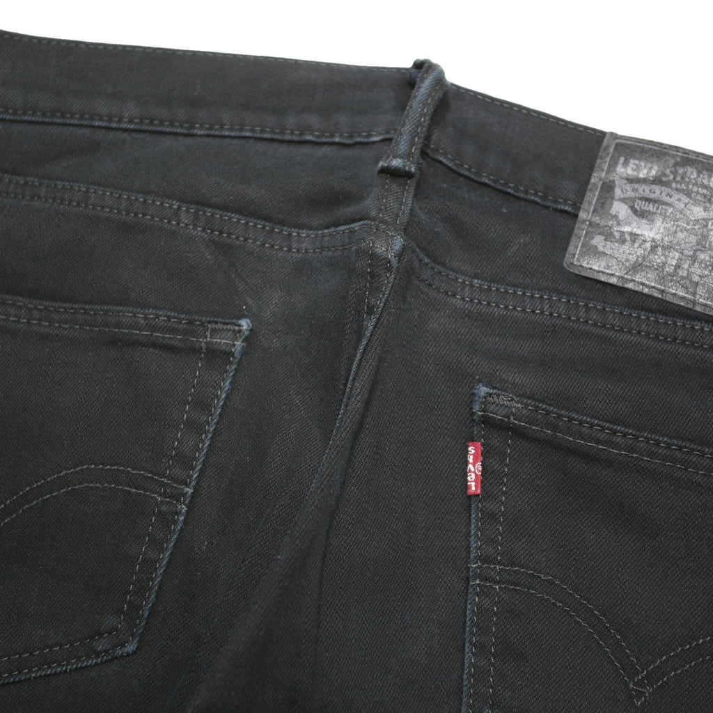 LEVI'S Mens Black Regular Straight Denim Cotton Blend Jeans W30 L32 Classic