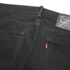 LEVI'S Mens Black Regular Straight Denim Cotton Blend Jeans W30 L32 Classic