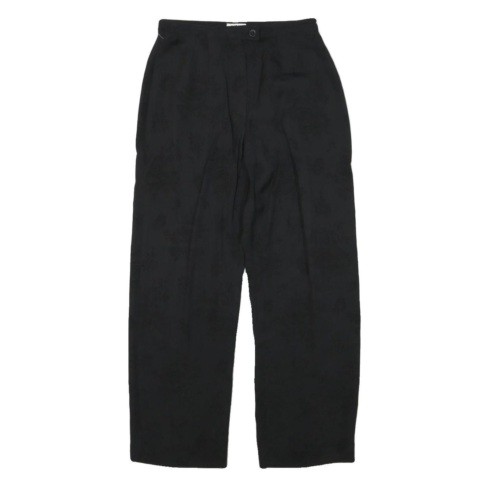 WOMAN COLLECTION Womens Black Regular Fit Straight Trousers W24 L25 Elegant