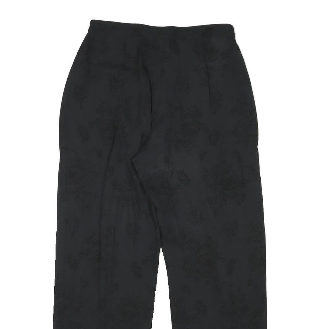 WOMAN COLLECTION Womens Black Regular Fit Straight Trousers W24 L25 Elegant