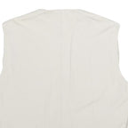 JOHN F GEE Mens Beige Cotton Sleeveless Jacket S Multi Pocket Zip Up Casual Vest