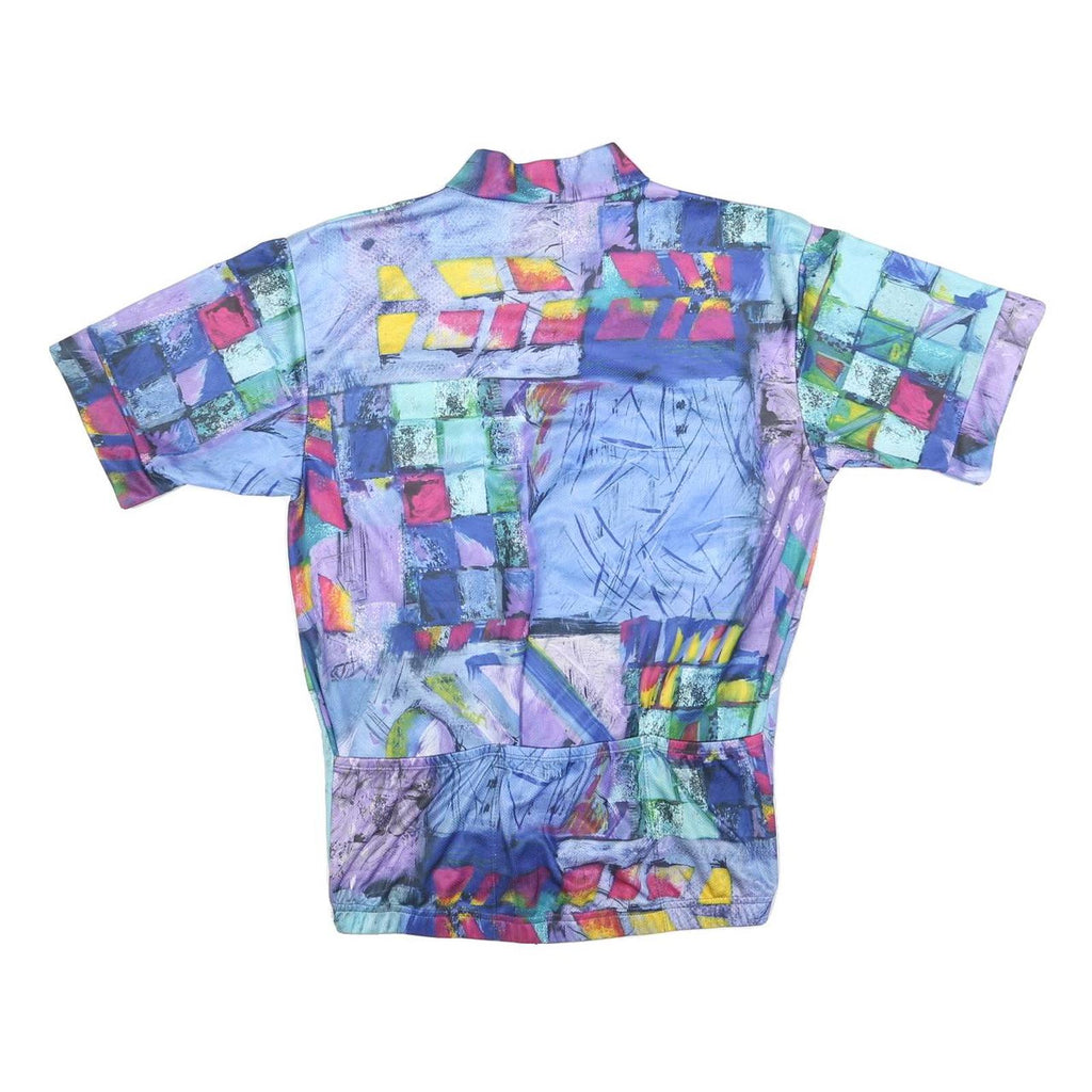 SAUCONY Mens Blue Graphic T-Shirt L Short Sleeve 1/4 Zip Polyester Sports