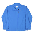 COLUMBIA Mens Blue Softshell Jacket XL Polyester Blend Zip Outdoor Sportswear