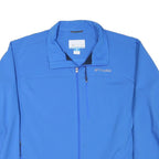 COLUMBIA Mens Blue Softshell Jacket XL Polyester Blend Zip Outdoor Sportswear