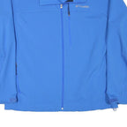 COLUMBIA Mens Blue Softshell Jacket XL Polyester Blend Zip Outdoor Sportswear