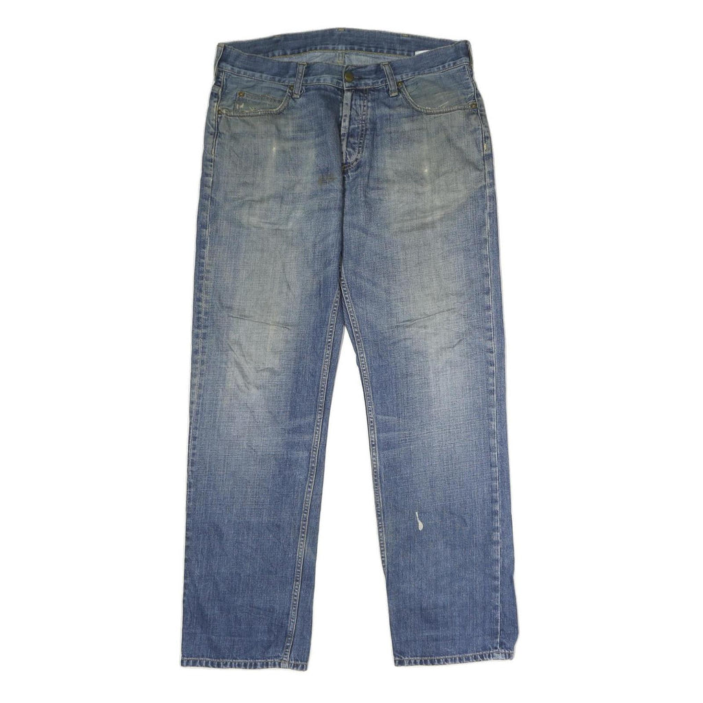 CARHARTT Mens Jeans Blue Regular Straight Denim Medium W32 L32 Classic Fit