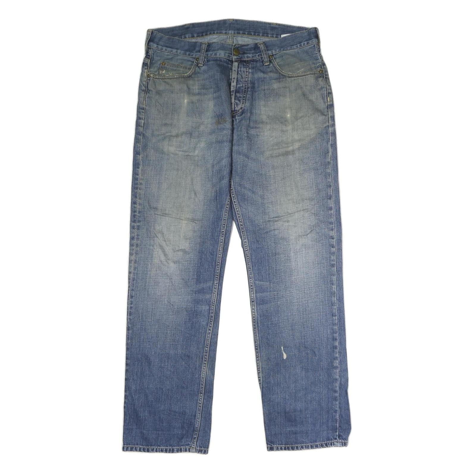 CARHARTT Mens Jeans Blue Regular Straight Denim Medium W32 L32 Classic Fit