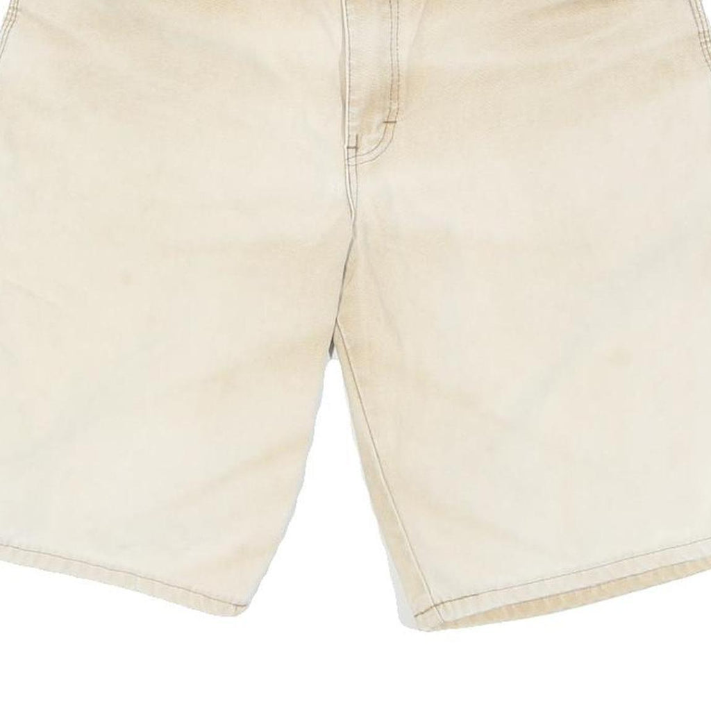 DICKIES Mens Shorts Beige Casual Cotton Blend L W34 Workwear Utility