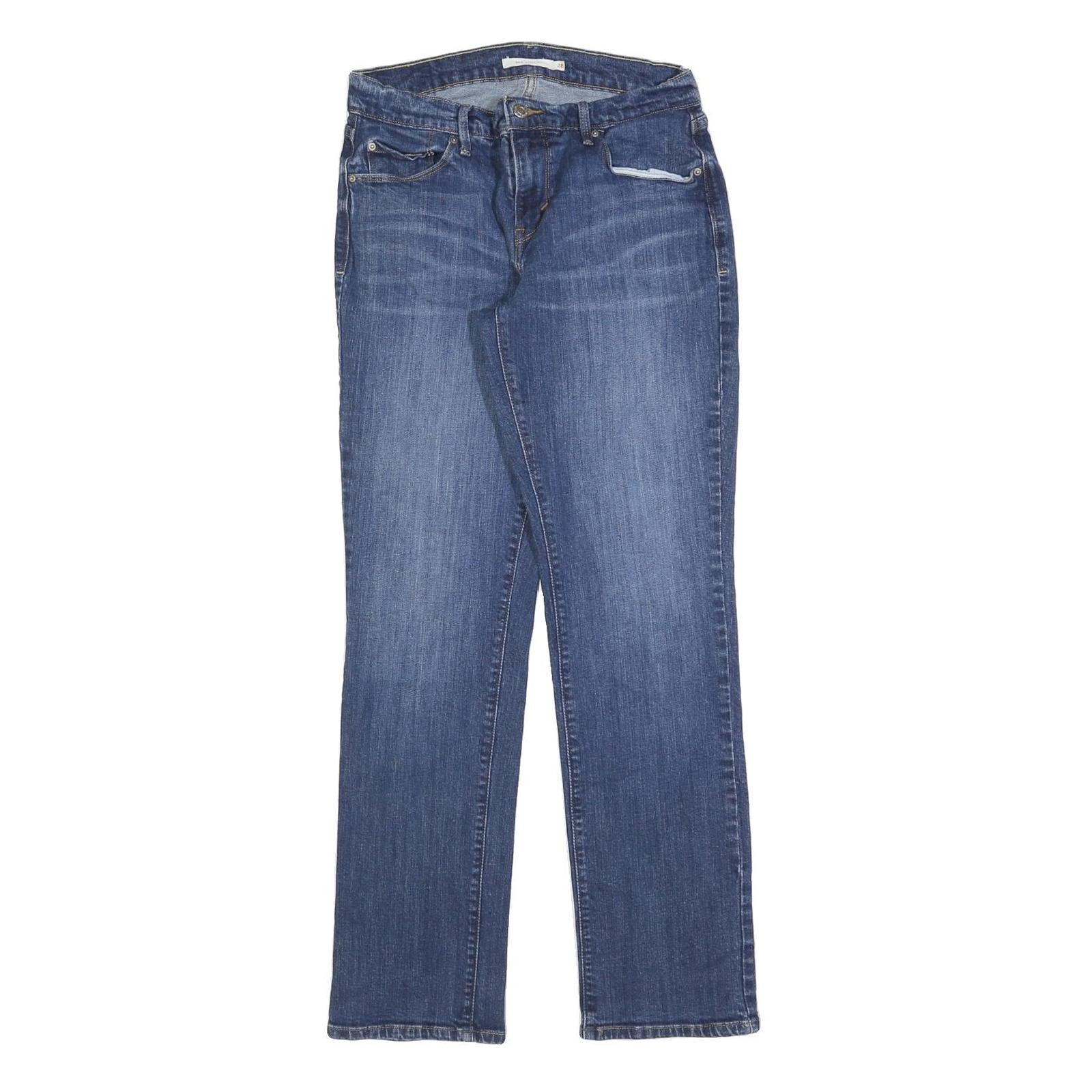 LEVI'S 505 Womens Regular Fit Straight Denim Medium Wash W28 L32 Classic Zip