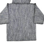 Womens Blue Hooded Cotton Blend Outdoor Jacket XS Drawstring Plain Relaxed Fit