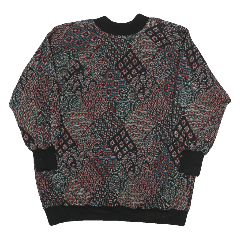 TOP NOTCH Womens Multicolour Abstract Pattern V-Neck XS Jumper Sweater