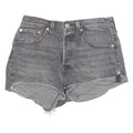 LEVI'S Cut Off 501 Womens Denim Shorts Black S W28