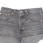 LEVI'S Cut Off 501 Womens Denim Shorts Black S W28