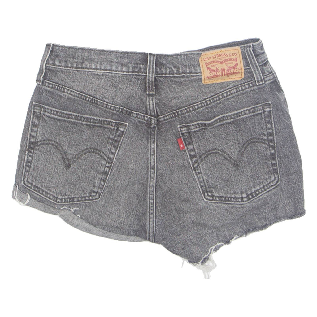 LEVI'S Cut Off 501 Womens Denim Shorts Black S W28