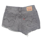 LEVI'S Cut Off 501 Womens Denim Shorts Black S W28