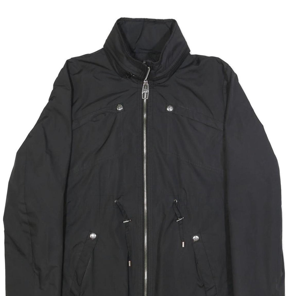 MISS SIXTY Womens Black Jacket L Polyester Zip Plain Stylish Casual